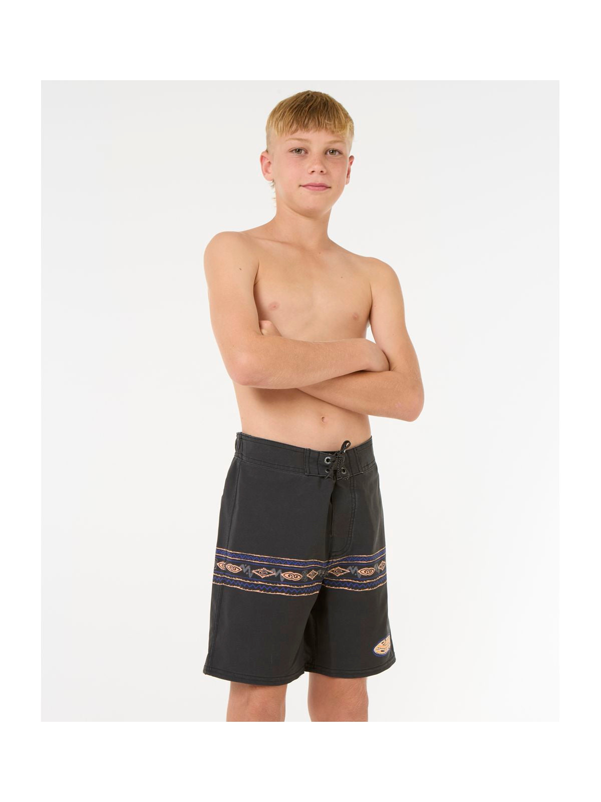 Szorty kąpielowe chłopięce RIP CURL Mirage Raw Energy Geo - Boy czarne