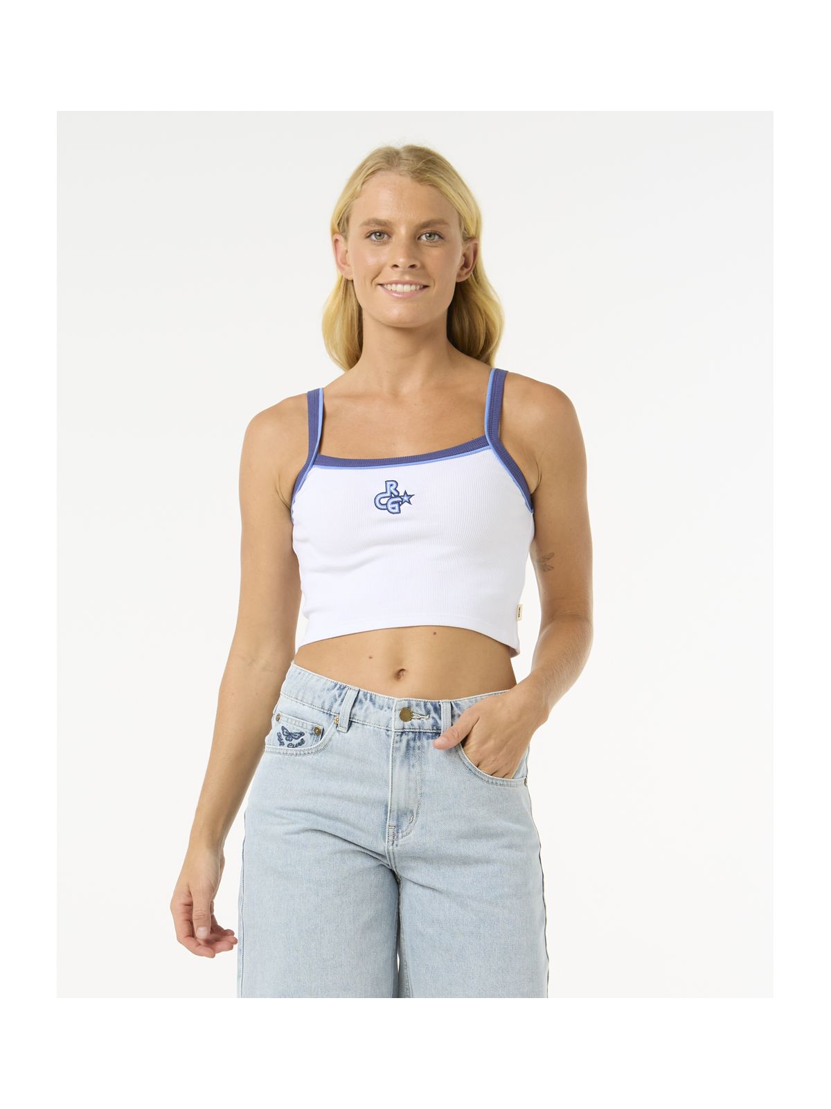 Koszulka RIP CURL Las Dalias Baby Tank biały