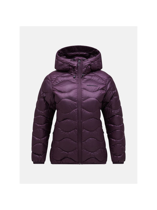 Damska kurtka puchowa Peak Performance W Helium Down Hood Jacket fioletowy
