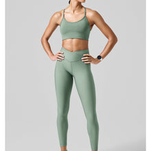 Legginsy CASALL Overlap High Waist Tights zielony - Adventure Sports
