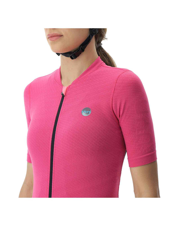Koszulka rowerowa damska UYN Lightspeed Biking Shirt – Fuxia/Black
