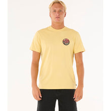 Koszulka męska RIP CURL Wettie Passage Icon Tee żółta
