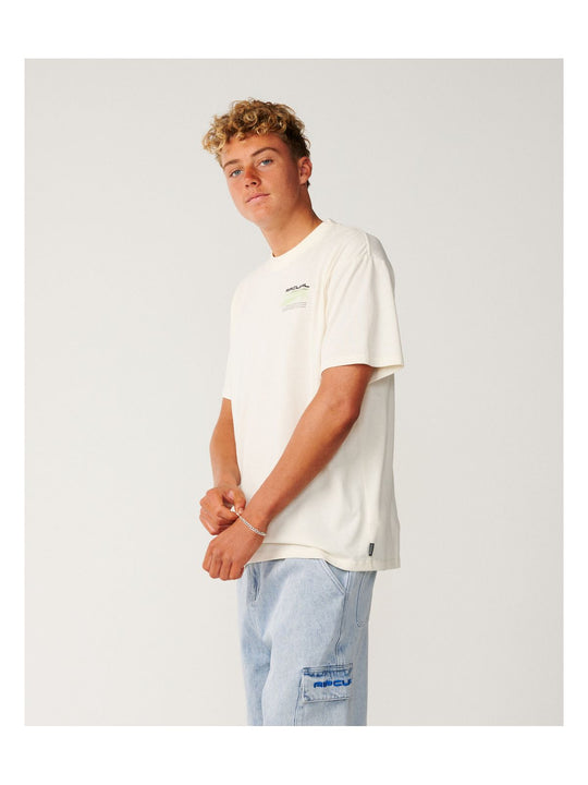 Koszulka męska RIP CURL S-Series Journey Man Tee biała
