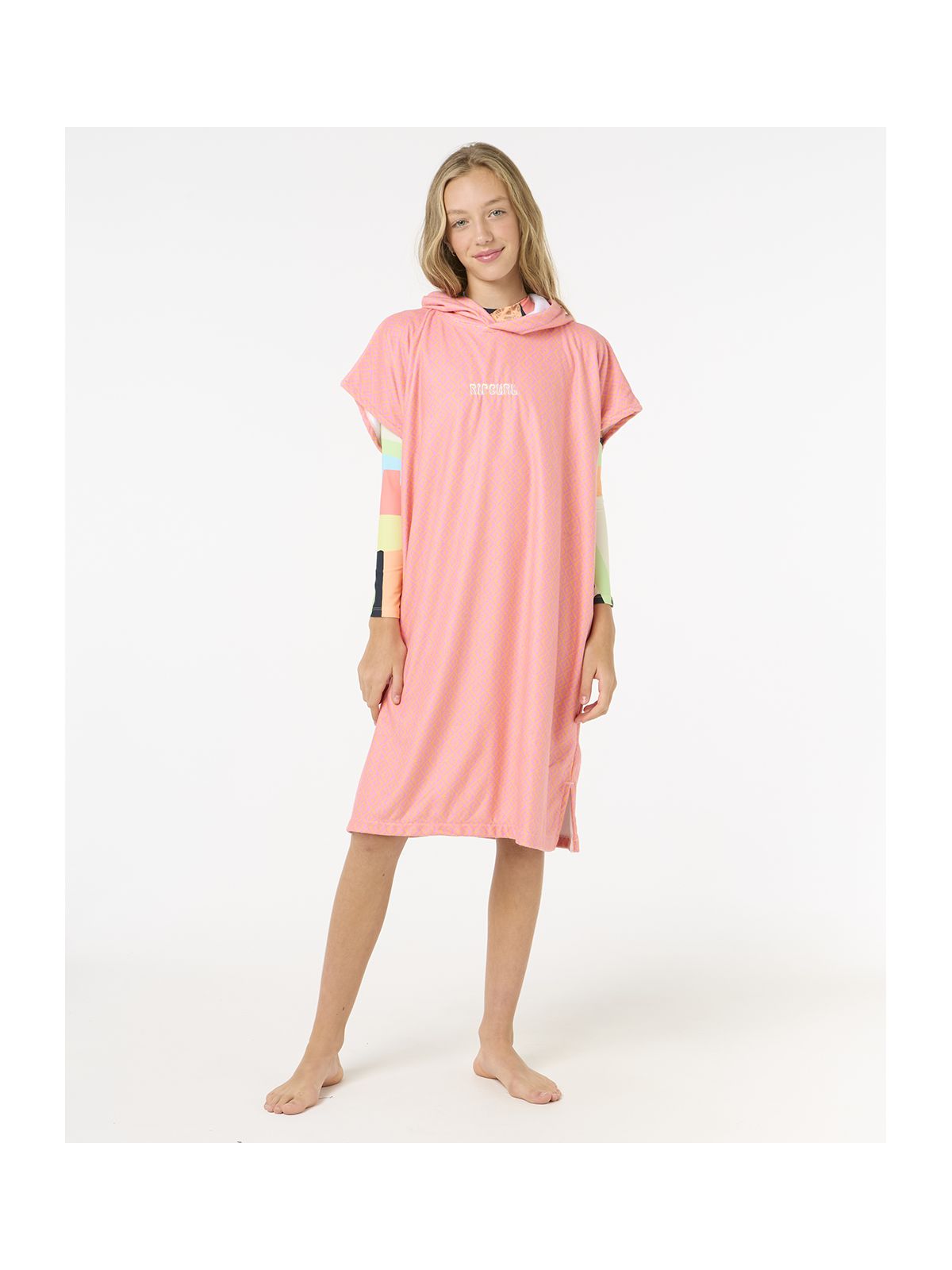 Ponczo RIP CURL Mixed Hooded Towel-Girl pomarańczowy