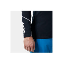 Koszulka męska HELLY HANSEN Lifa Merino Midweight 1/2 Zip kolor granatowy
