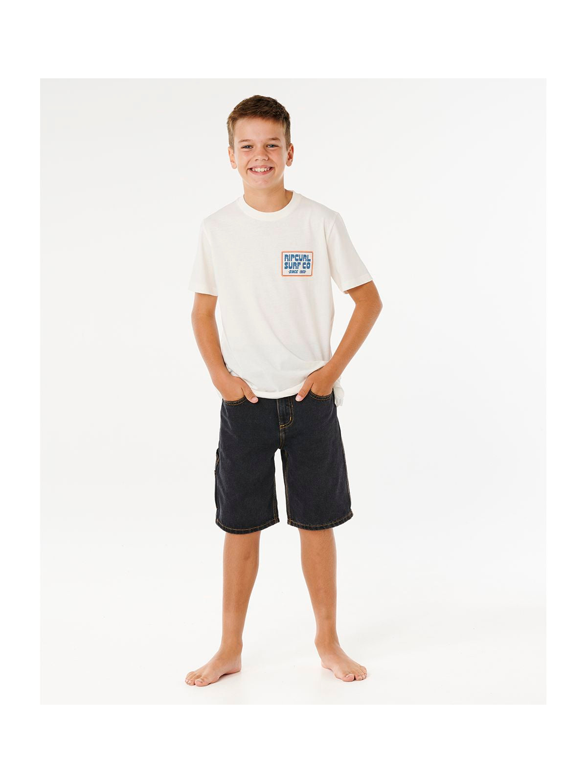 Koszulka chłopięca RIP CURL Pacific Rinse Sunrise Tee-Boy biała