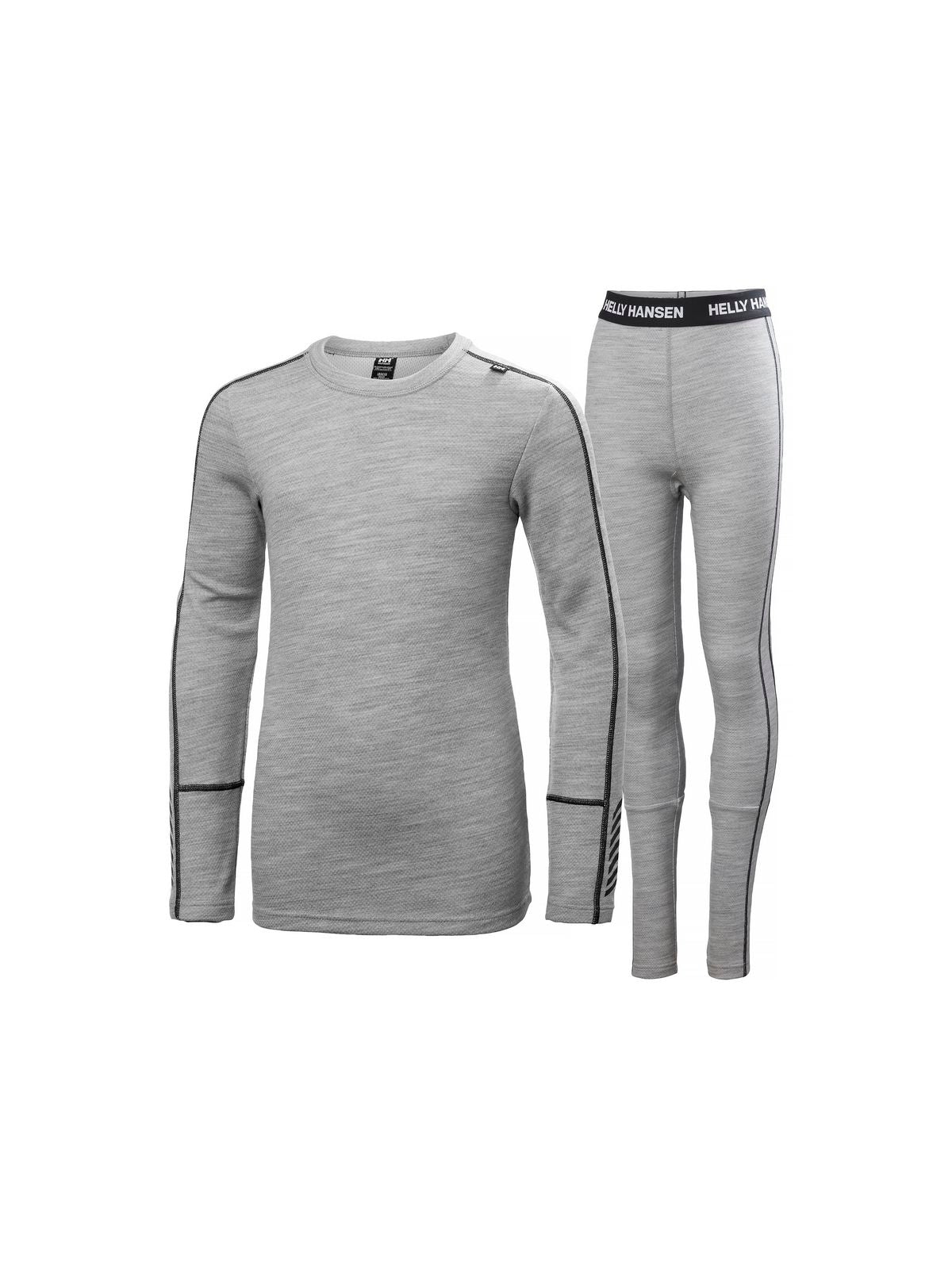 Bielizna dziecięca HELLY HANSEN Jr Lifa Merino Midweight Set kolor szary