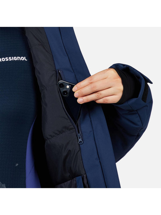 Kurtka narciarska damska ROSSIGNOL W STACI INSULATED JKT granatowa
