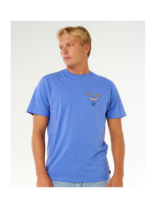 Koszulka męska RIP CURL Fade Out Icon Tee niebieska
