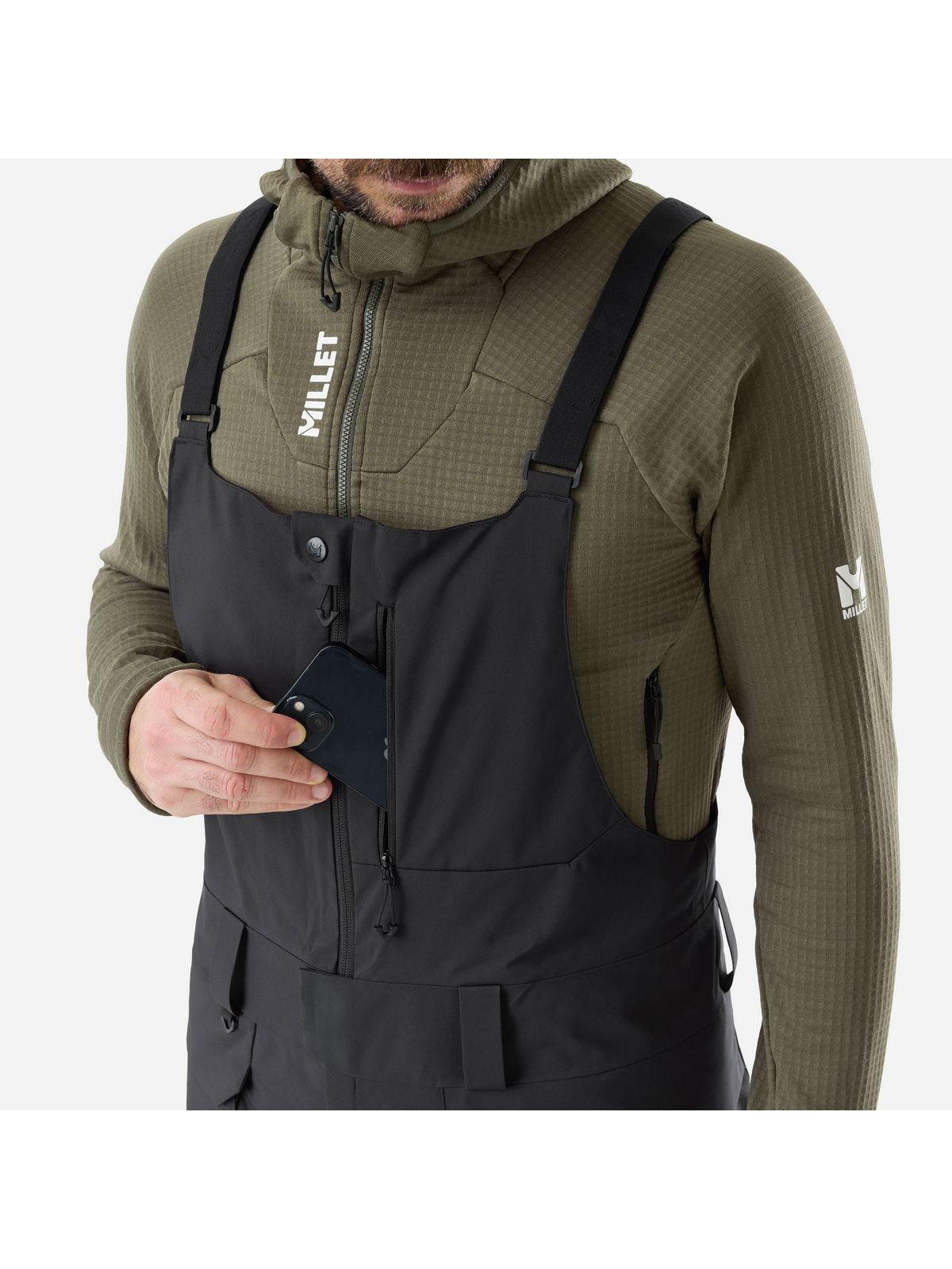 Spodnie męskie MILLET M Grands Montets Bib Pant M czarne