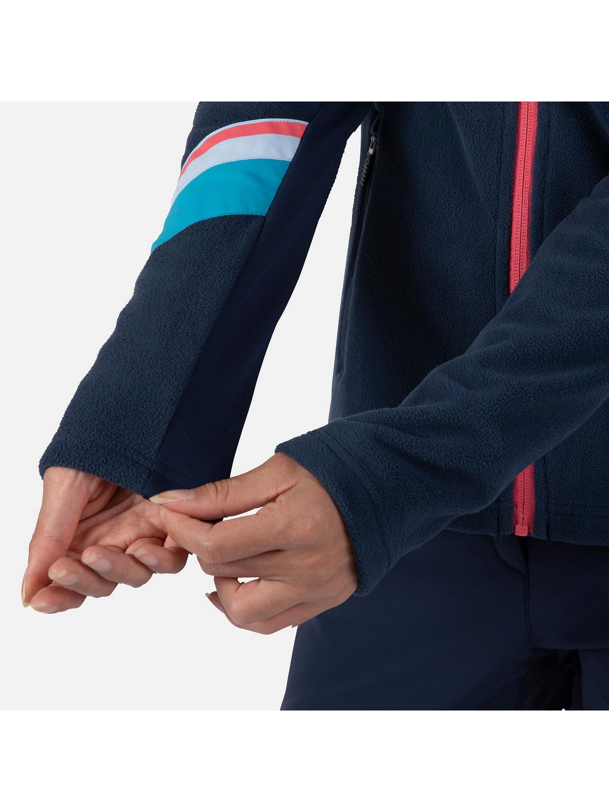 Bluza damska ROSSIGNOL W Strawpile Fleece Fz granatowy