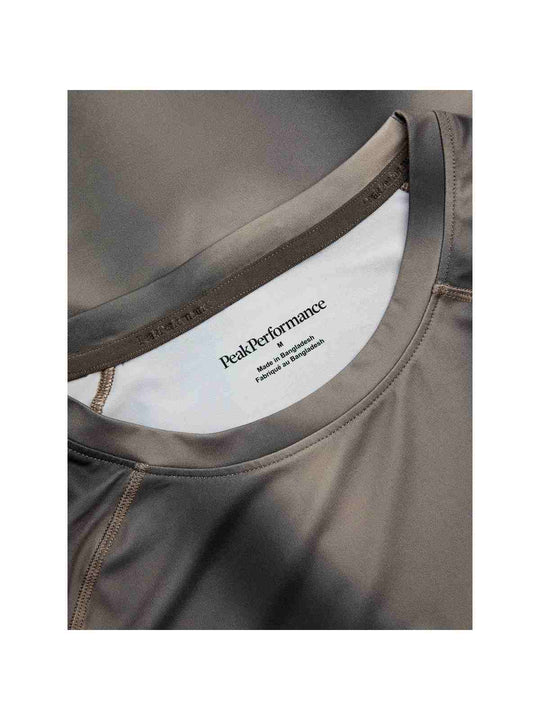Koszulka męska termiczna PEAK PERFORMANCE Spirit AOP Crew Synthetic Baselayer beżowa
