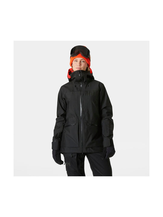 Kurtka narciarska damska HELLY HANSEN W POWDERQUEEN 3.0 JACKET czarna
