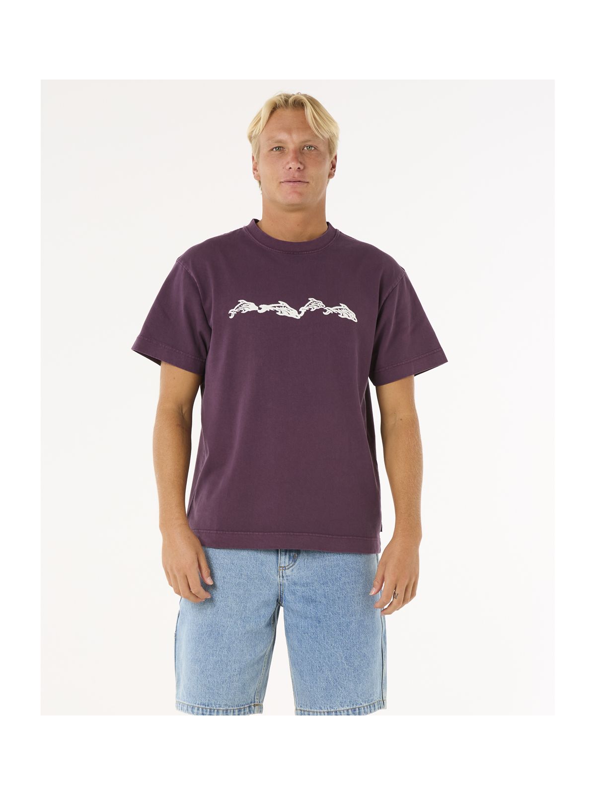 Koszulka RIP CURL Raw Energy Dolphin Tee fioletowy