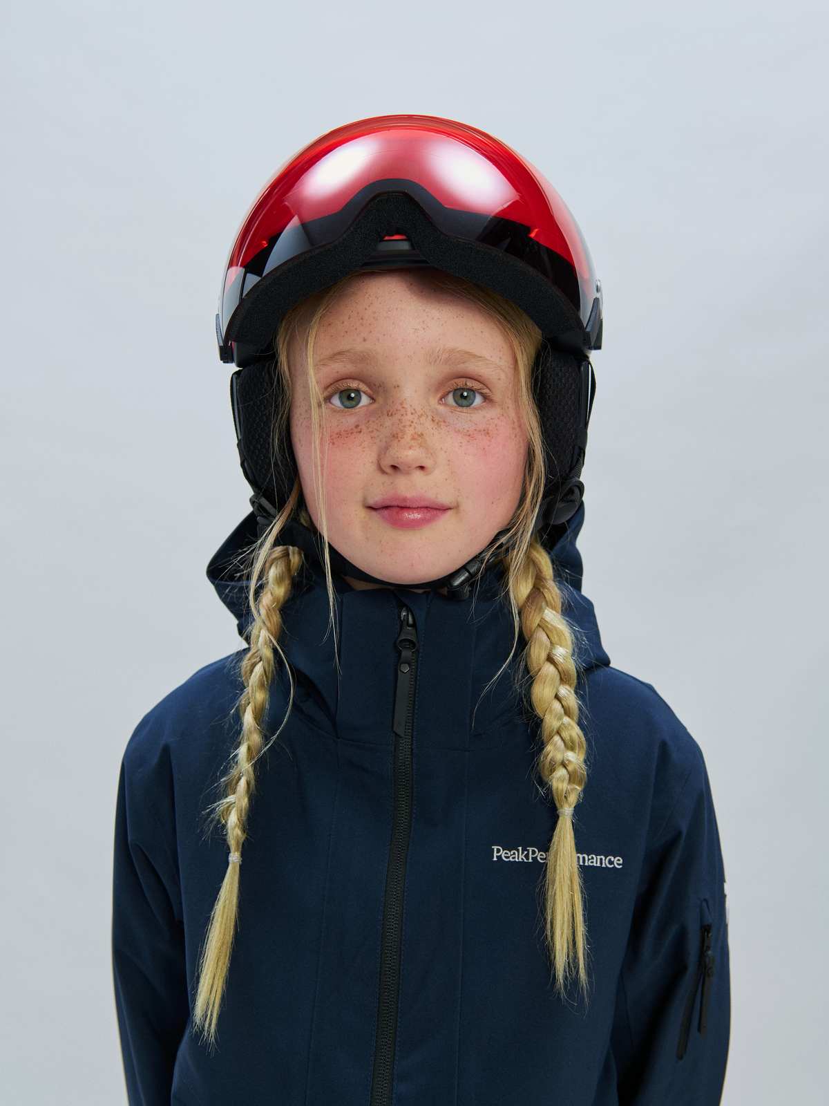Kask narciarski dla dzieci POCito Obex Visor cat 2 pomarańczowy