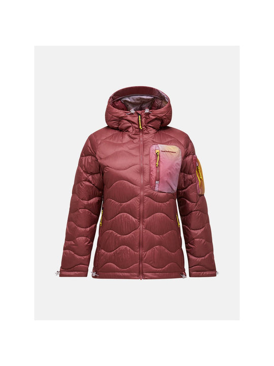 Kurtka damska puchowa PEAK PERFORMANCE W Helium Aop Utility Down Hood kolor multikolor
