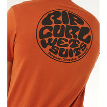 Koszulka męska RIP CURL Wettie Passage Icon Tee brązowa

