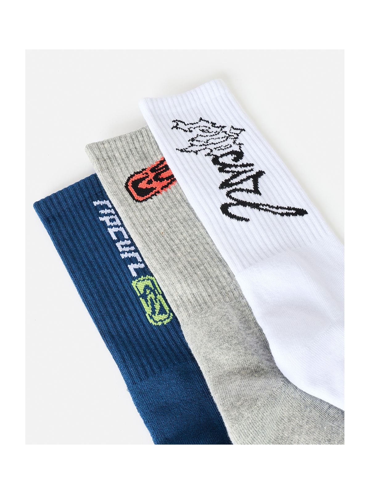Skarpety męskie RIP CURL Retro Crew Sock 3-Pk szare