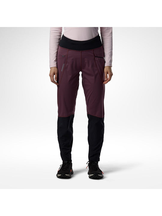 Spodnie damskie ROSSIGNOL W Venon Softshell Pant bordowe
