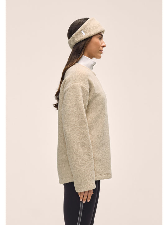 Bluza damska CASALL Sherpa Long Sleeve Crew kolor beżowy
