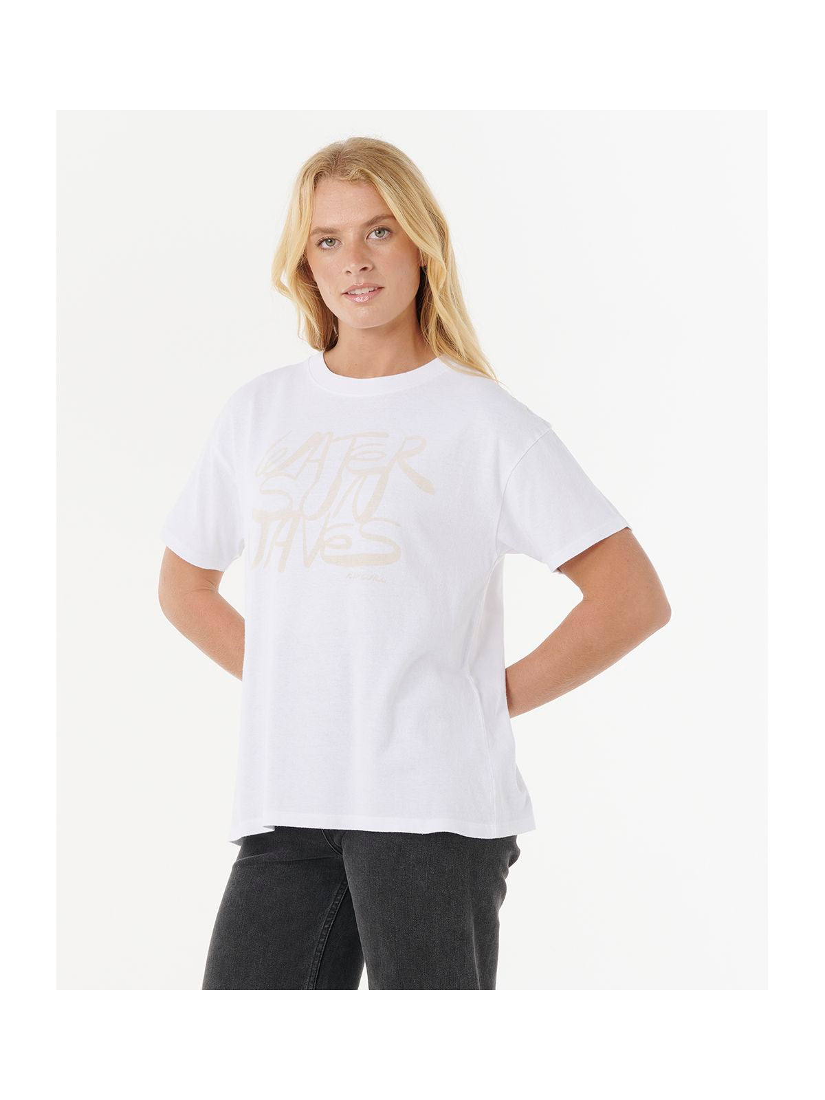 Koszulka RIP CURL OCEANIC RELAXED TEE biała