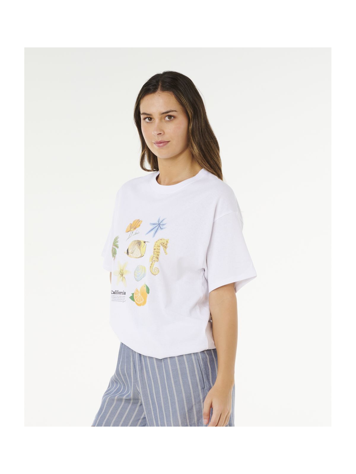 Koszulka damska RIP CURL Poolside Heritage Tee biała
