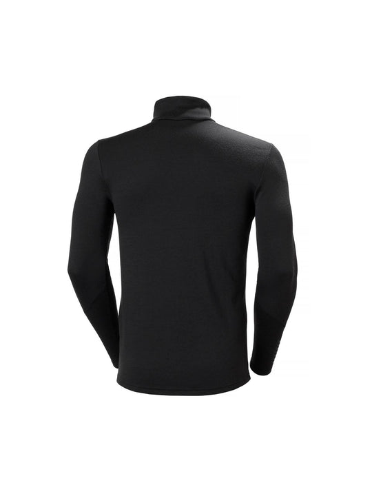 Koszulka męska HELLY HANSEN Lifa Merino Midweight 1/2 Zip  kolor czarny
