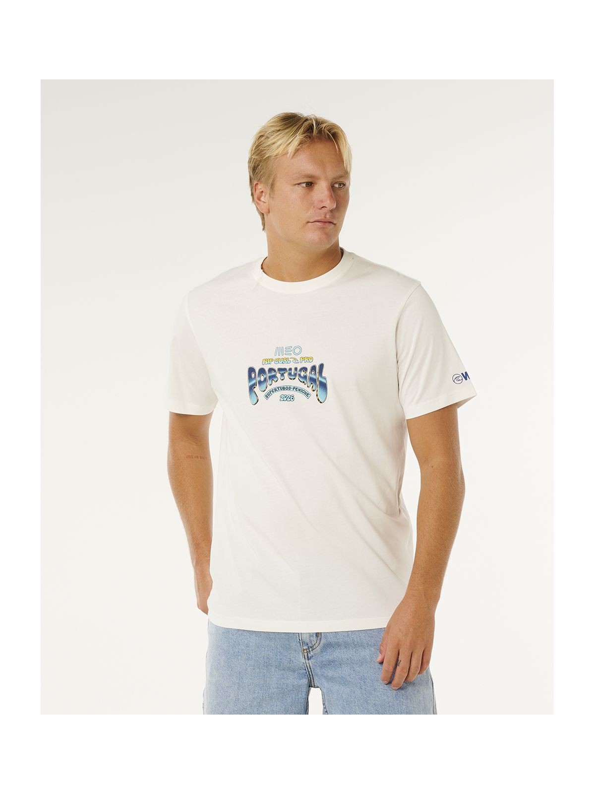 Koszulka męska RIP CURL Meo Peniche Pro 2026 Logo Tee biała