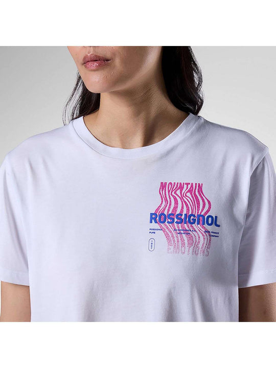 Koszulka damska ROSSIGNOL W Graphic Waterfall Tee biała
