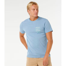 Koszulka męska RIP CURL Vaporcool Search 3 Stacks Tee niebieska
