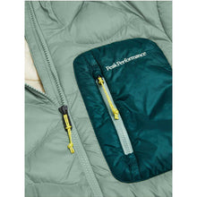 Kurtka damska puchowa PEAK PERFORMANCE W Helium Utility Down Hood Jacket kolor zielony
