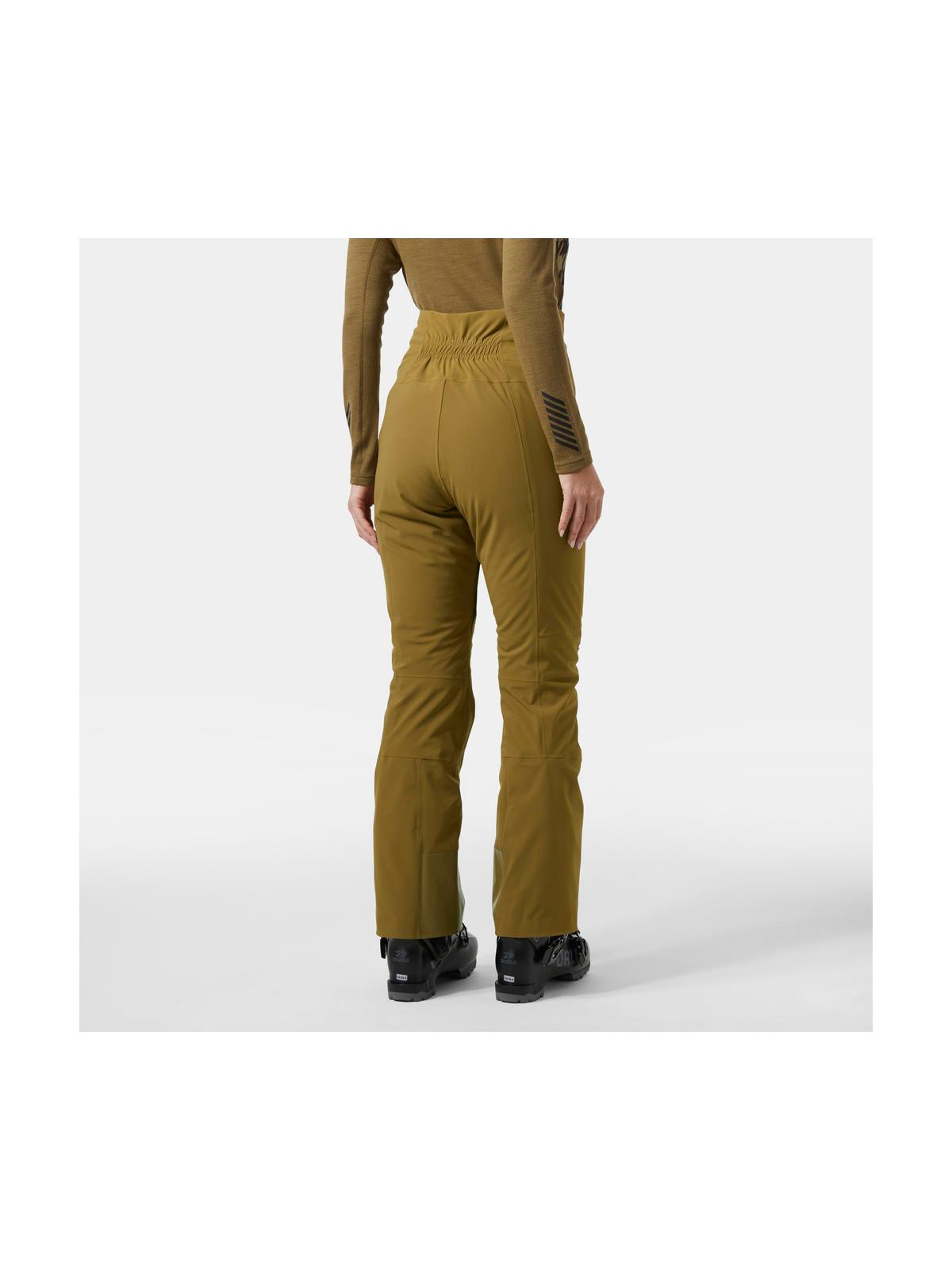 Spodnie narciarskie damskie HELLY HANSEN W ALPHELIA HI WAIST INS PANT brązowe