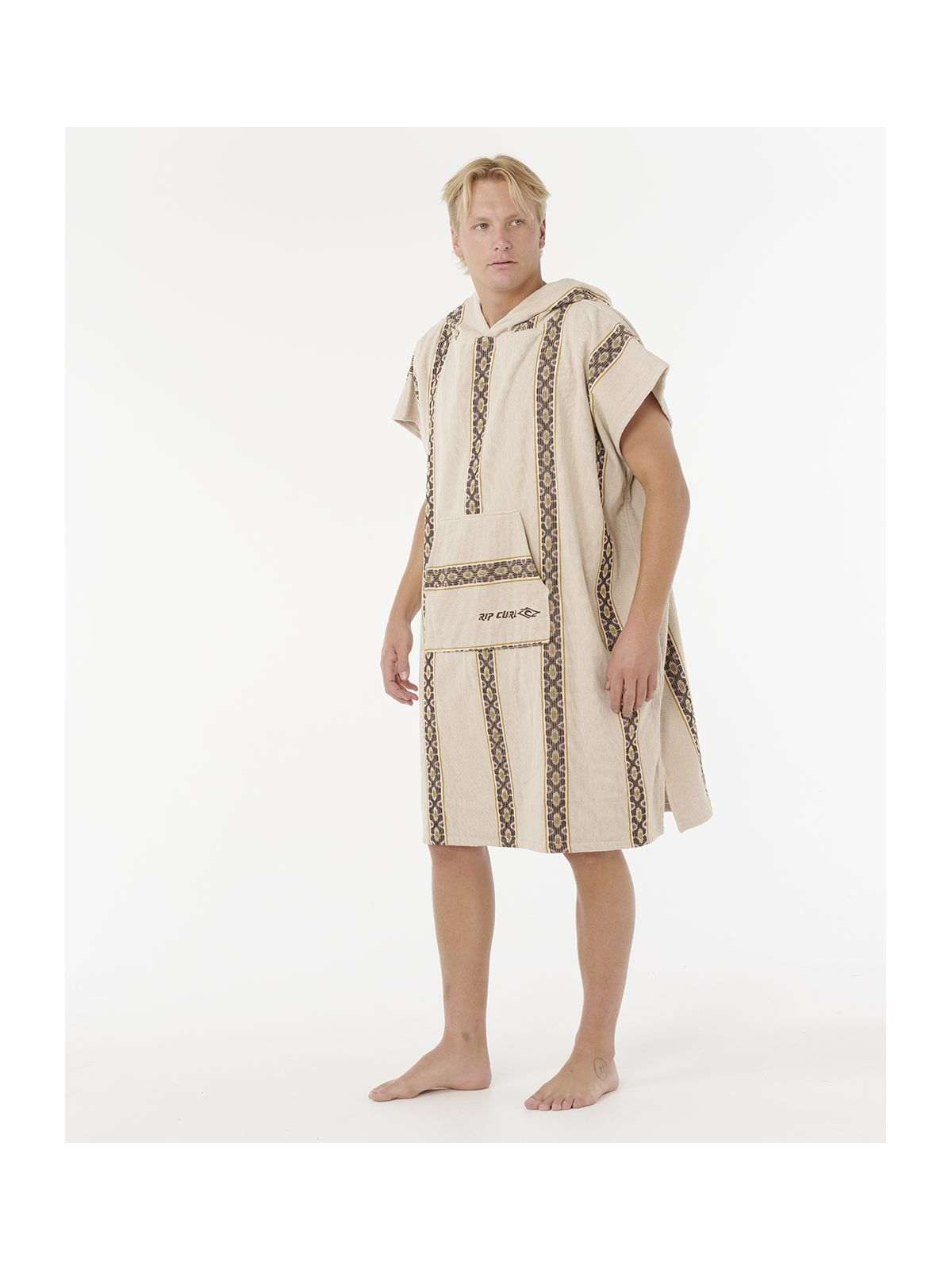 Ponczo męskie RIP CURL Classic Surf Hooded Towel beżowe
