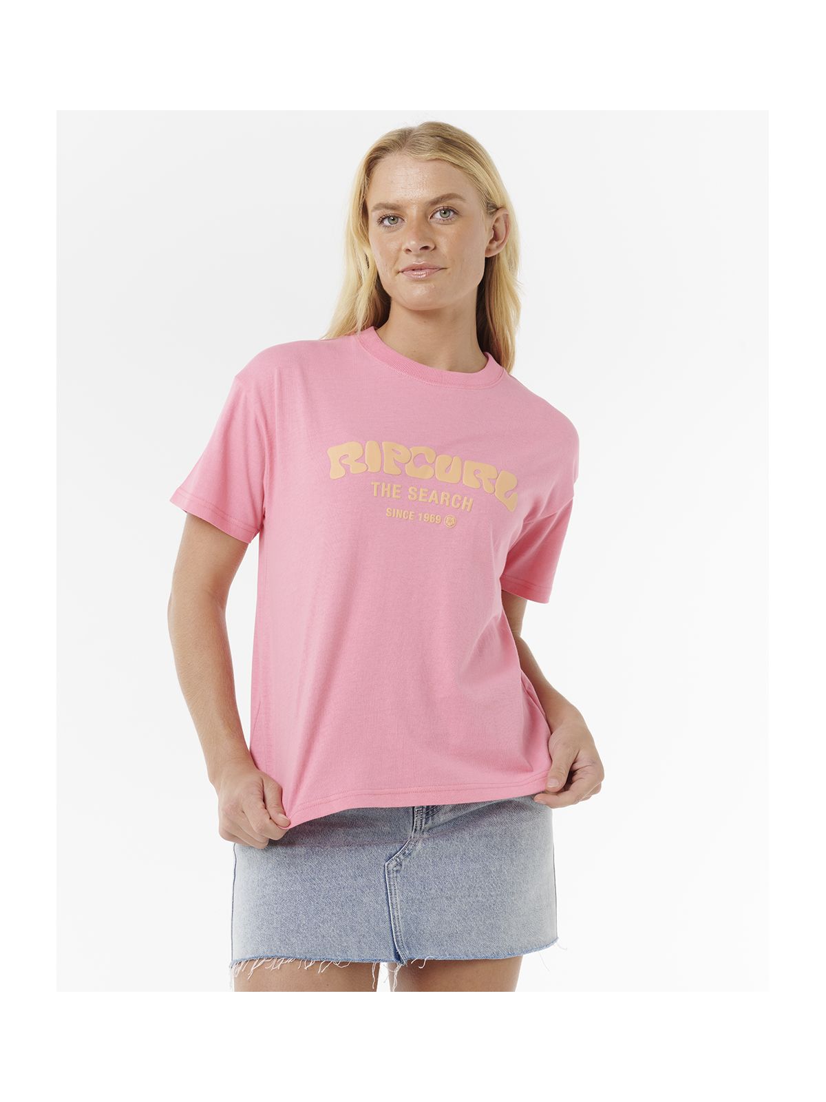 Koszulka RIP CURL SURF PUFF RELAXED TEE różowa