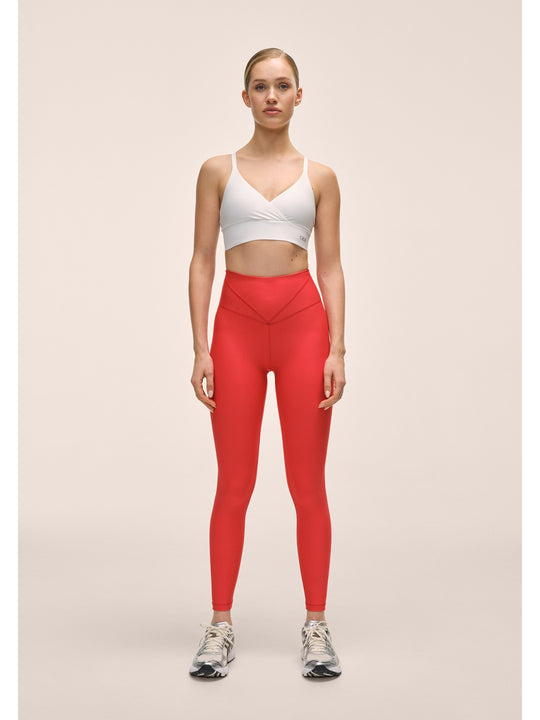 Legginsy damskie CASALL V-shape High Waist Tights kolor czerwony
