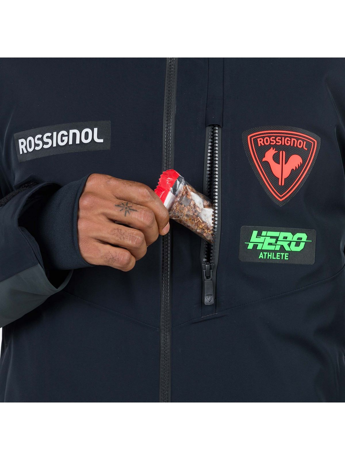 Kurtka narciarska męska Rossignol Hero Blackside Jkt czarny