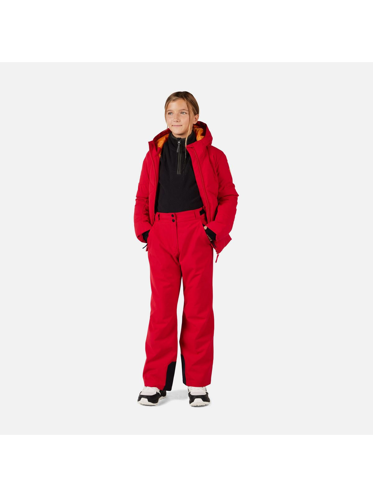 Spodnie narciarskie dziecięce ROSSIGNOL Girl Insulated Ski Pant czerwone