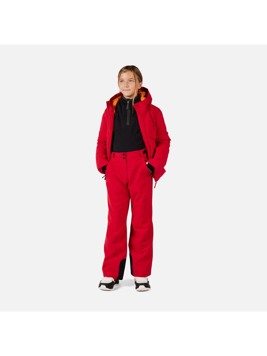 Spodnie narciarskie dziecięce ROSSIGNOL Girl Insulated Ski Pant czerwone
