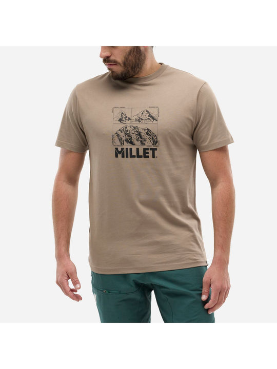 Koszulka męska MILLET Chamonix Logo Ts Ss M beżowa
