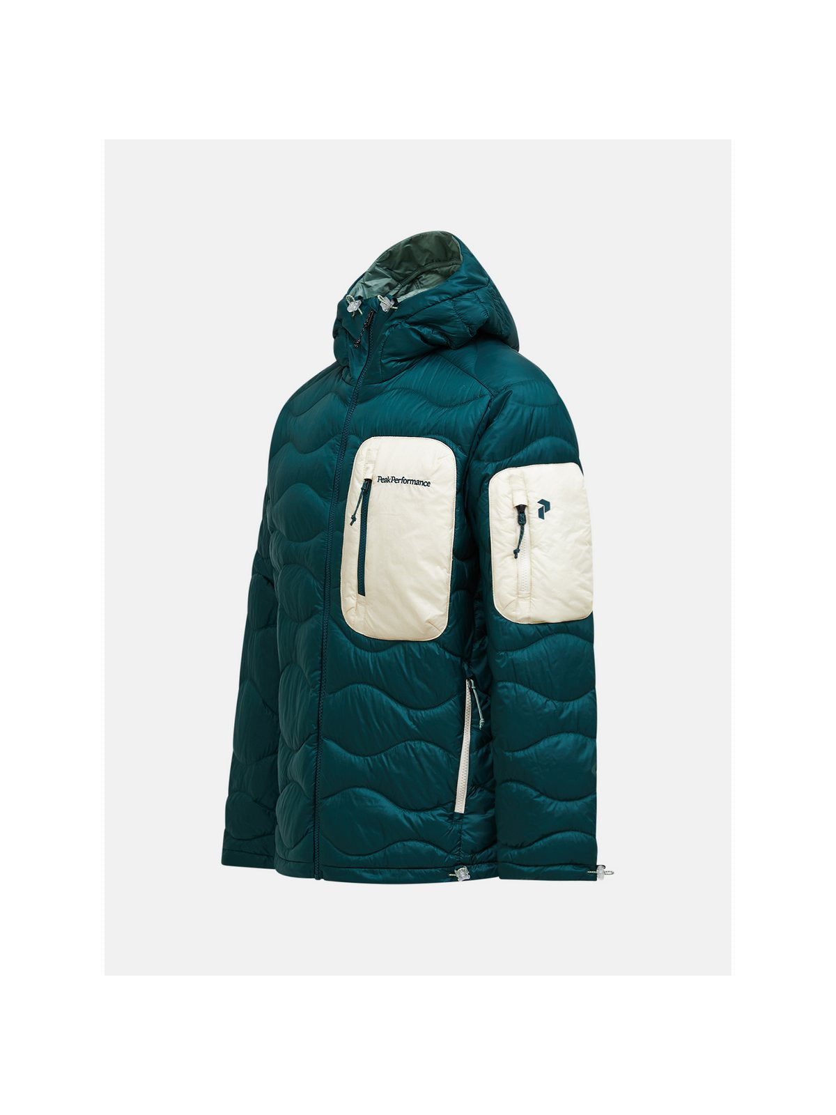 Kurtka puchowa męska PEAK PERFORMANCE M Helium Utility Down Hood Jacket kolor zielony