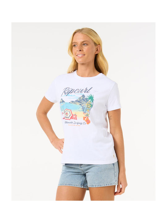 Koszulka RIP CURL Crystal Standard Tee biały
