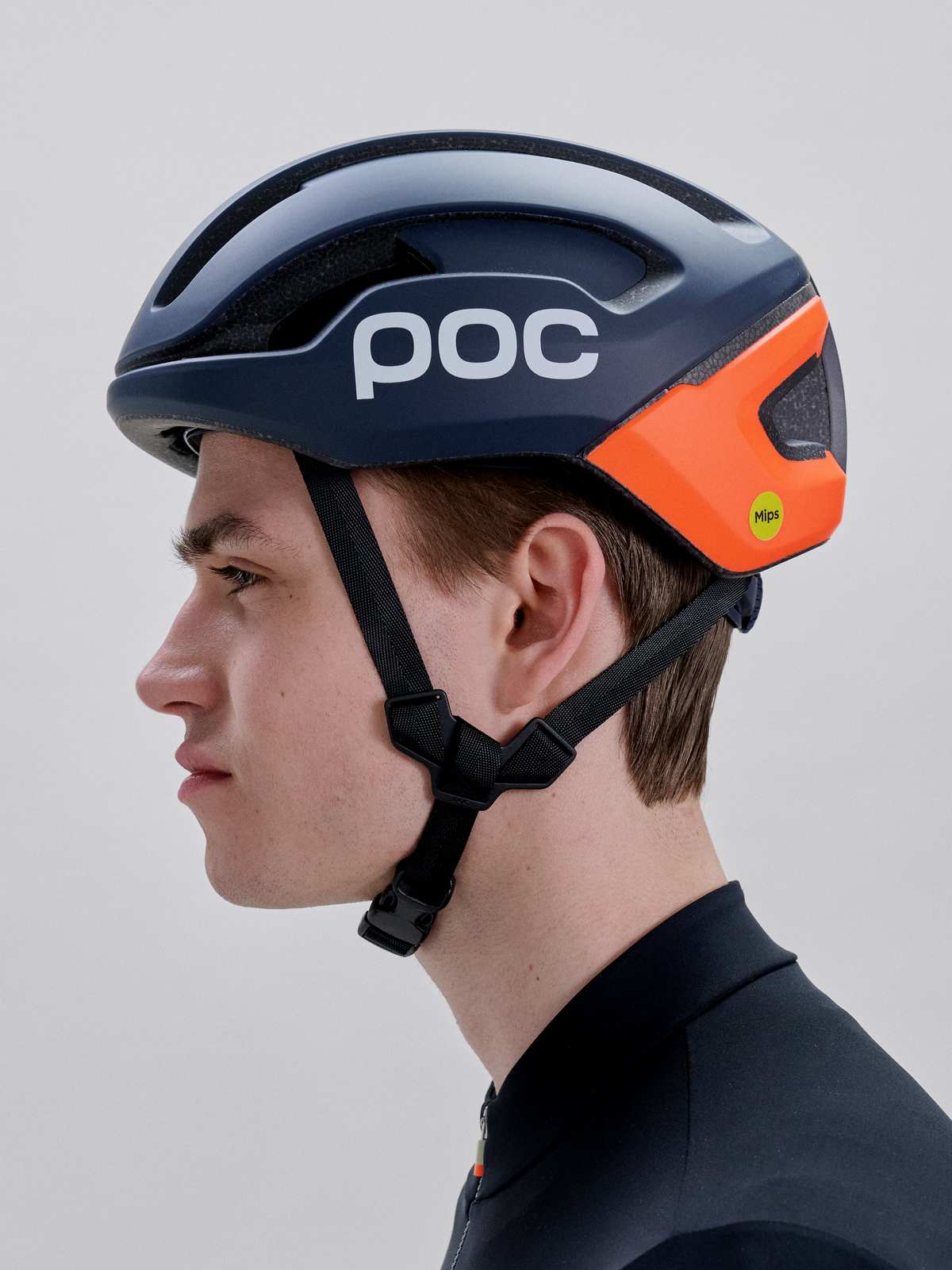 Kask rowerowy POC Omne Air MIPS granatowo pomarańczowy