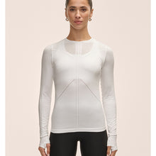 Koszulka damska Casall Maze Long Sleeve biały
