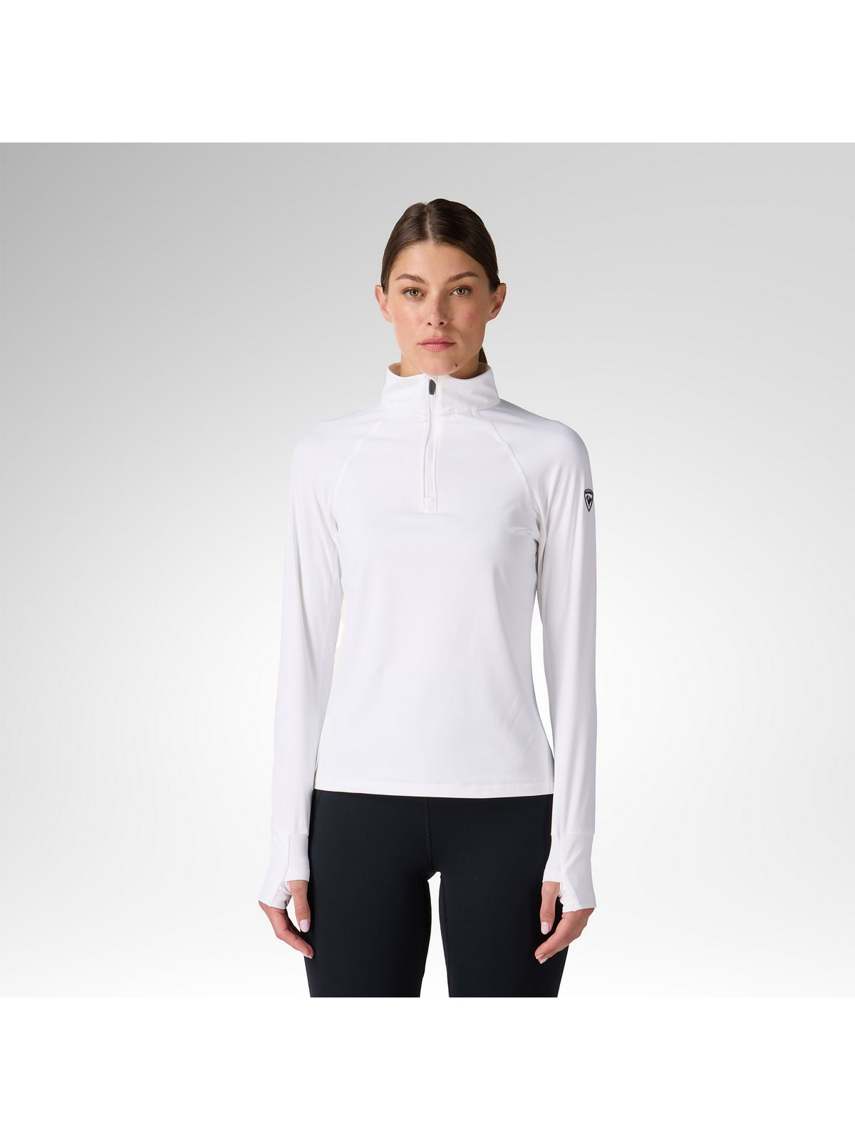 Bluza damska ROSSIGNOL W Half Zip First Layer biała