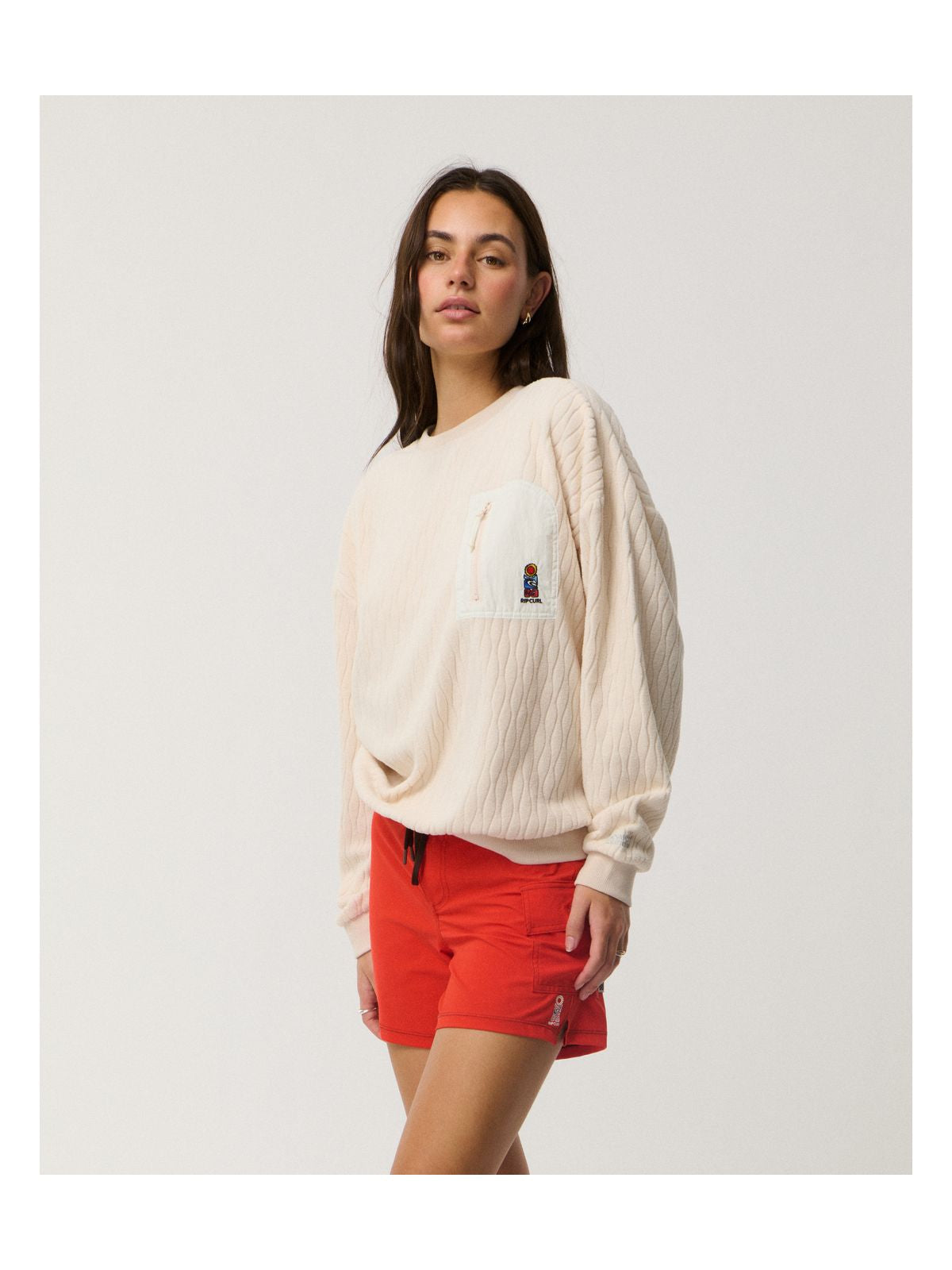 Polar damski RIP CURL S-Series Jacquard Fleece różowy