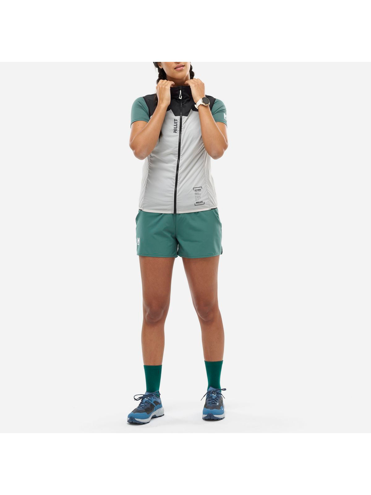 Kamizelka damska MILLET Intense Windbreaker Vest W biało czarny