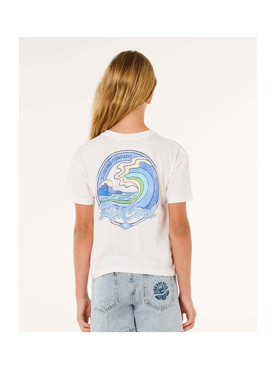 Koszulka dziewczęca RIP CURL Layday Crop-Girl biała
