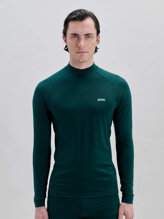 Koszulka męska POC M's Layer Merino Mock Neck Jersey zielony
