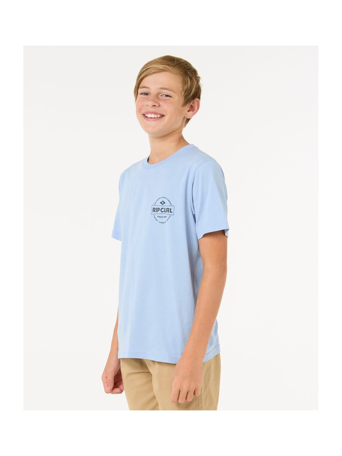 Koszulka dziecięca RIP CURL STAPLE TEE - BOY niebieska