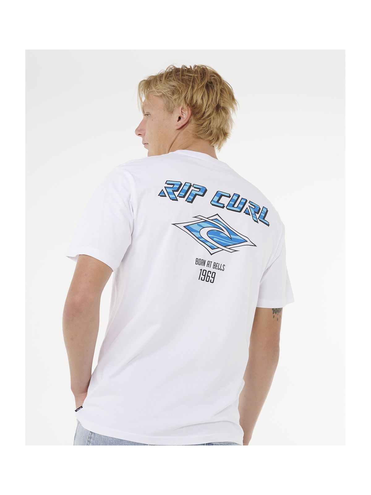 Koszulka RIP CURL Fade Out Icon Tee biały